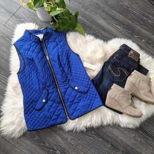 CHARTER CLUB - NWT Blue Quilted Vest